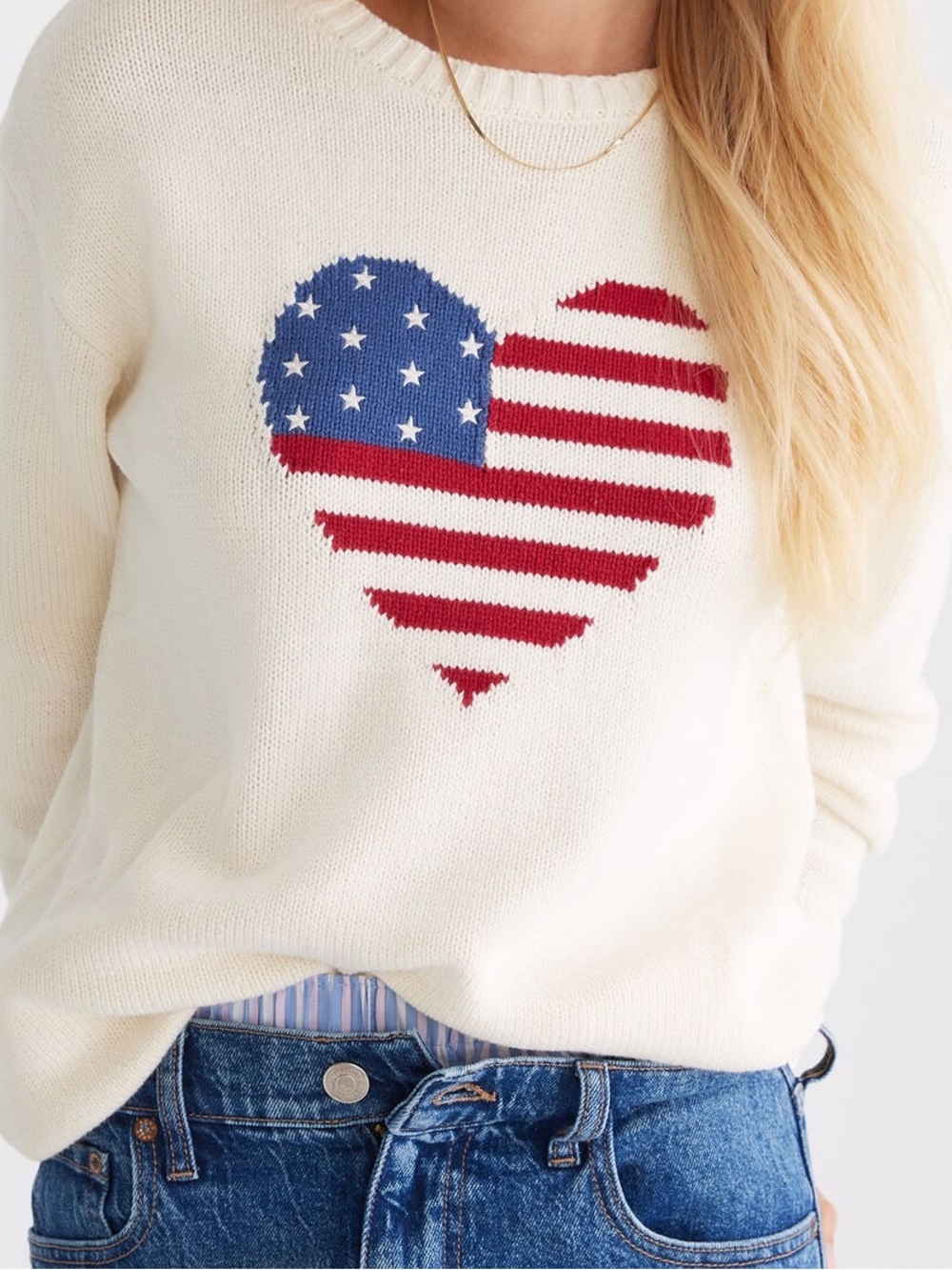NWT Aeropostale Flag Heart Sweater - Picture 4 of 8